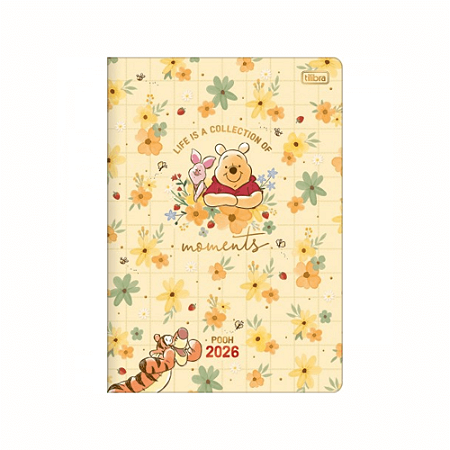 Agenda 2026 Planner Mensal Grampeado Pooh Tilibra