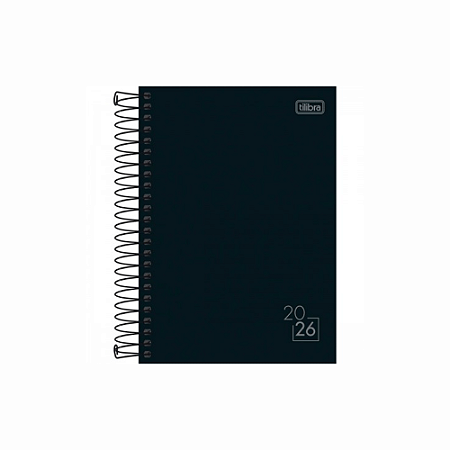 Agenda 2026 Diária Espiral Spice Preta M5 Tilibra