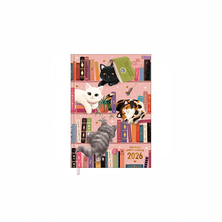 Agenda 2026 Diaria Costurada Purrfect Cats Petit M3 Tilibra