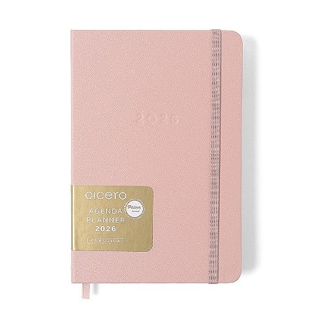 Agenda Planner 2026 Clássica Diária 14x21 Rosa Orquídea Cicero