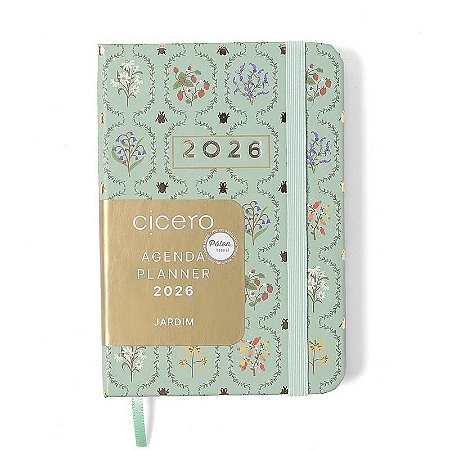 Agenda Planner 2026 Jardim Semanal 9X13 Verde Cicero