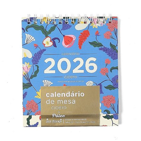 Calendario de Mesa 13x15 2026 Doce Florada Cicero