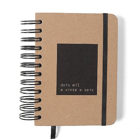 Agenda Planner Wire-o 2026 Kraft Diária 11,5x16 Cicero