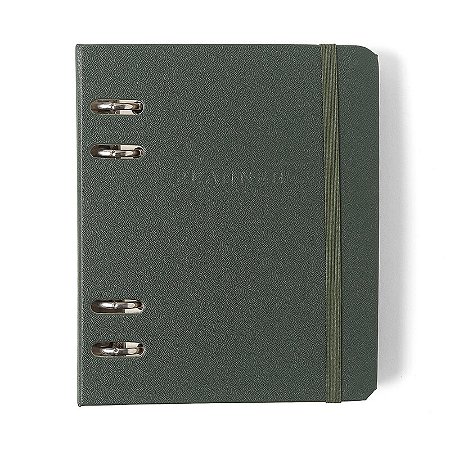 Agenda Planner Argolado 2026 Classica Semanal A6 Verde Oliva Cicero