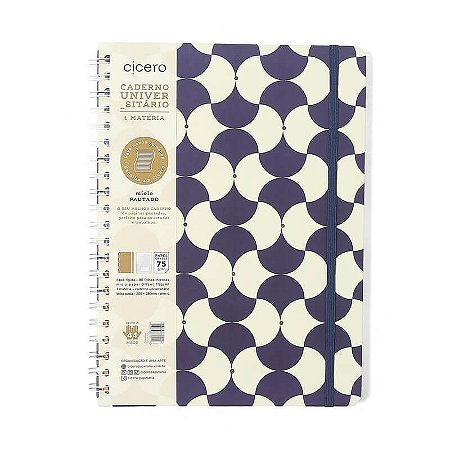 Caderno Colegial 1 Matéria 80fls Bossa Nova Boemia Cicero