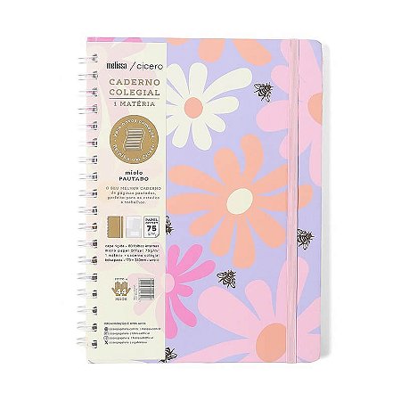 Caderno Colegial 1 Matéria 80fls Melissa Max Bloomy Cicero