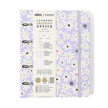 Caderno Criativo Argolado A5 Melissa Mini Bloomy Cicero