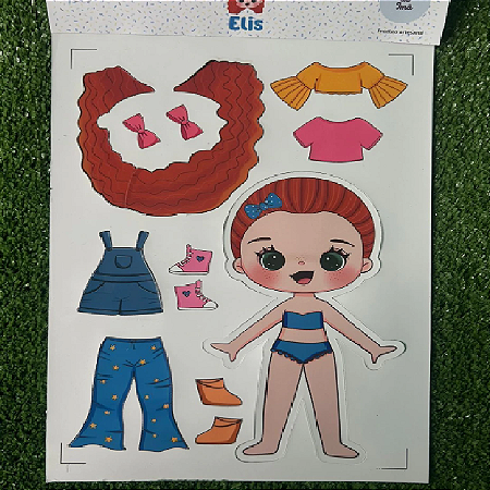 Kit Coleção Amigas Da Teteia - Elis Com Placa De Metal A4