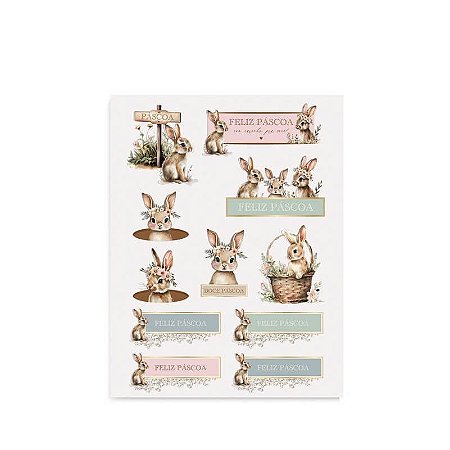 Etiquetas Adesivas Doce Páscoa Cromus