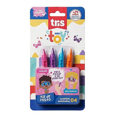 Giz de Rosto Toy Fashion 4 Cores Tris