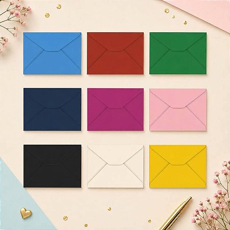 100 Envelope Colorido Para Carta E Convites 114mm X 162mm Foroni