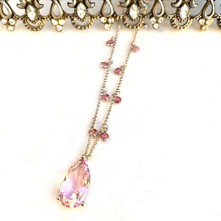 Colar Drop Pink