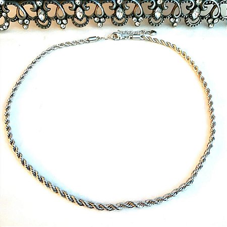 Colar Braid Prateado