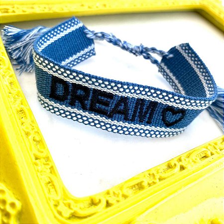 Pulseira Tecido Dream Azul Petróleo