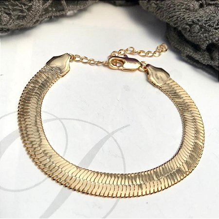 Pulseira Malha Snake Dourado