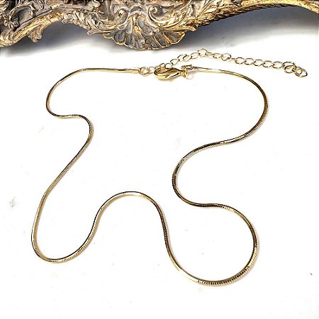 Choker Laminado Slim Dourado