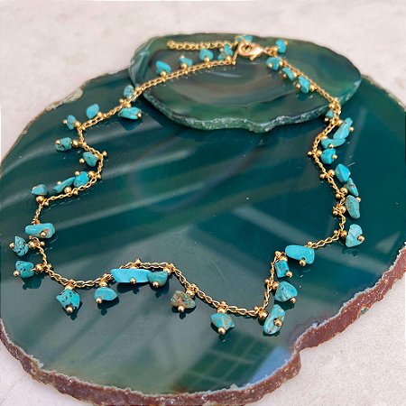 Colar Stones Turquesa