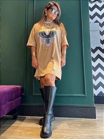 Maxi T-shirt Fly Caramelo