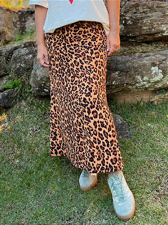 Saia Midi Animal Print