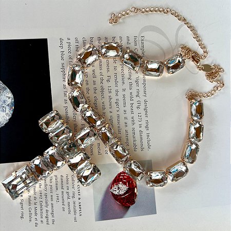 Colar Crucifixo Riviera Chaton