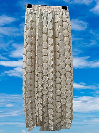 Saia Bolinhas Vazadas Off White