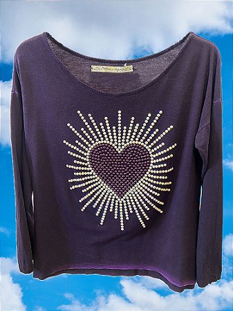 Blusa Coração Uva