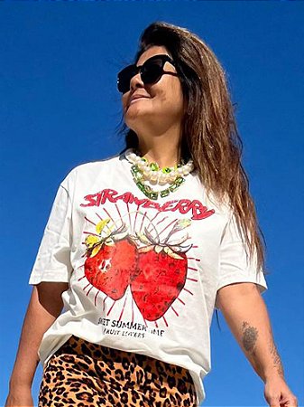 T-shirt Strawberry Off White