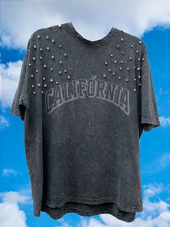 T-shirt Califórnia Cinza Estonado