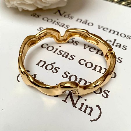 Bracelete Formato Orgânico Dourado