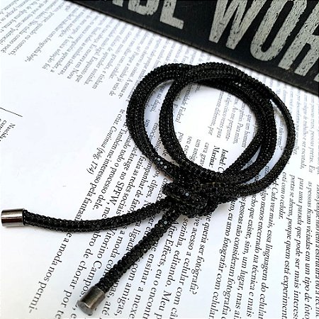 Fio Malha Strass Preto