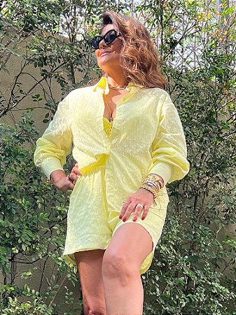 Conjunto Camisa Shorts Yellow Butter