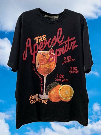 T-shirt Aperol Spritz Preta