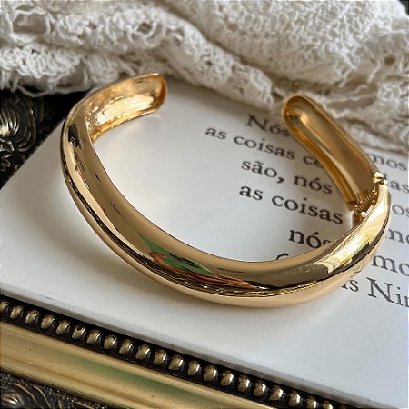 Choker Rígida Faixa Dourado