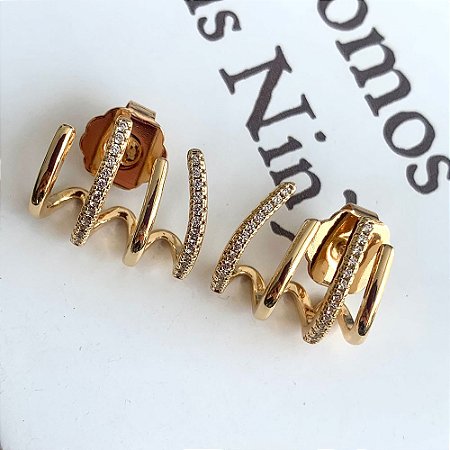 Brinco Quatro Garras Dourado