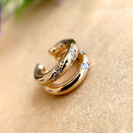 Piercing Fio Duplo Dourado