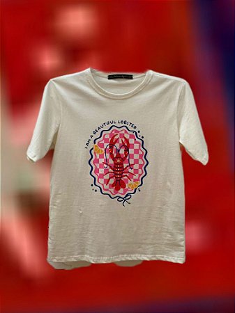 T-shirt Beautiful Lobster Off White