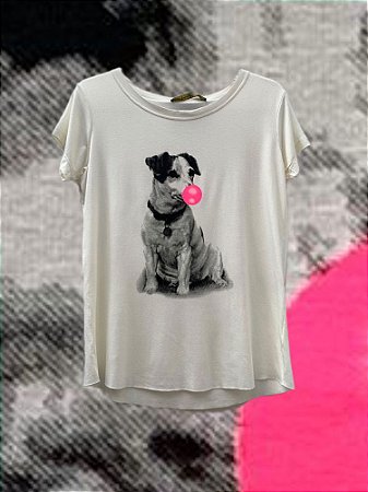 T-shirt Doguinho Chiclete Off White
