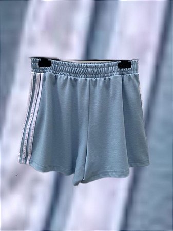 Shorts Listras Laterais Azul