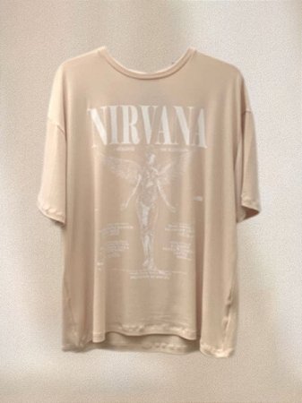 T-shirt Nirvana Bege