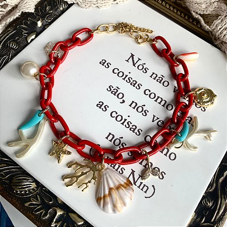 Colar Mar Elos Vermelho