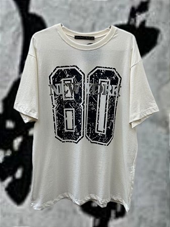 Maxi T-shirt New York Prata