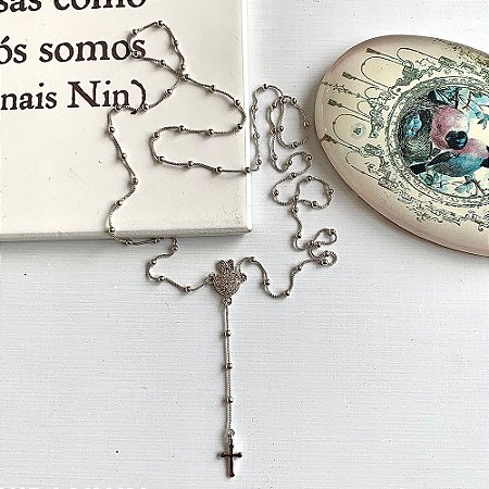 Colar Sagrado Coração Prateado