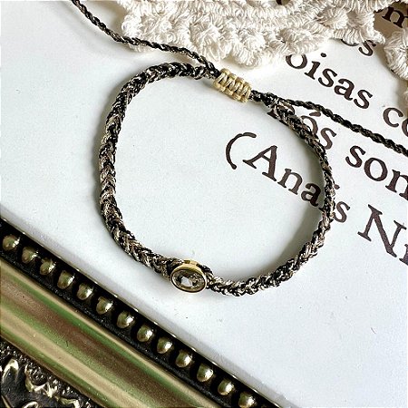 Pulseira Macramê Shine Preta