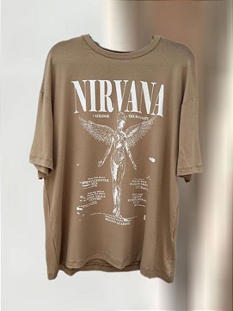 T-shirt Nirvana Caramelo