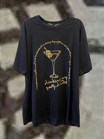 T-shirt Drink Preto