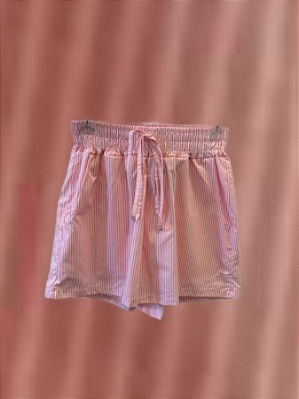 Shorts Listras Rosa