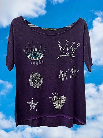 Blusa Símbolos Roxo