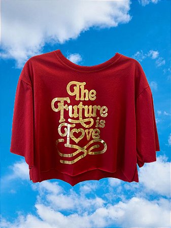 Cropped Future Love Vermelho