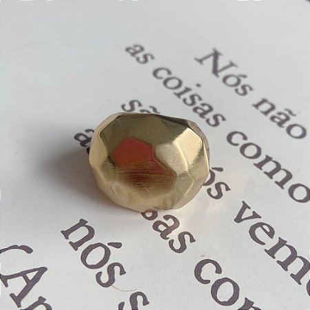 Anel Arestas Dourado