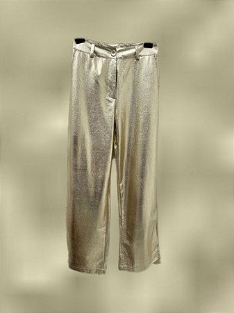Calça Dourada Metalizada
